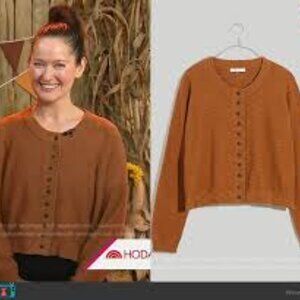 Madewell Burnt Orange Cardigan Sweater
